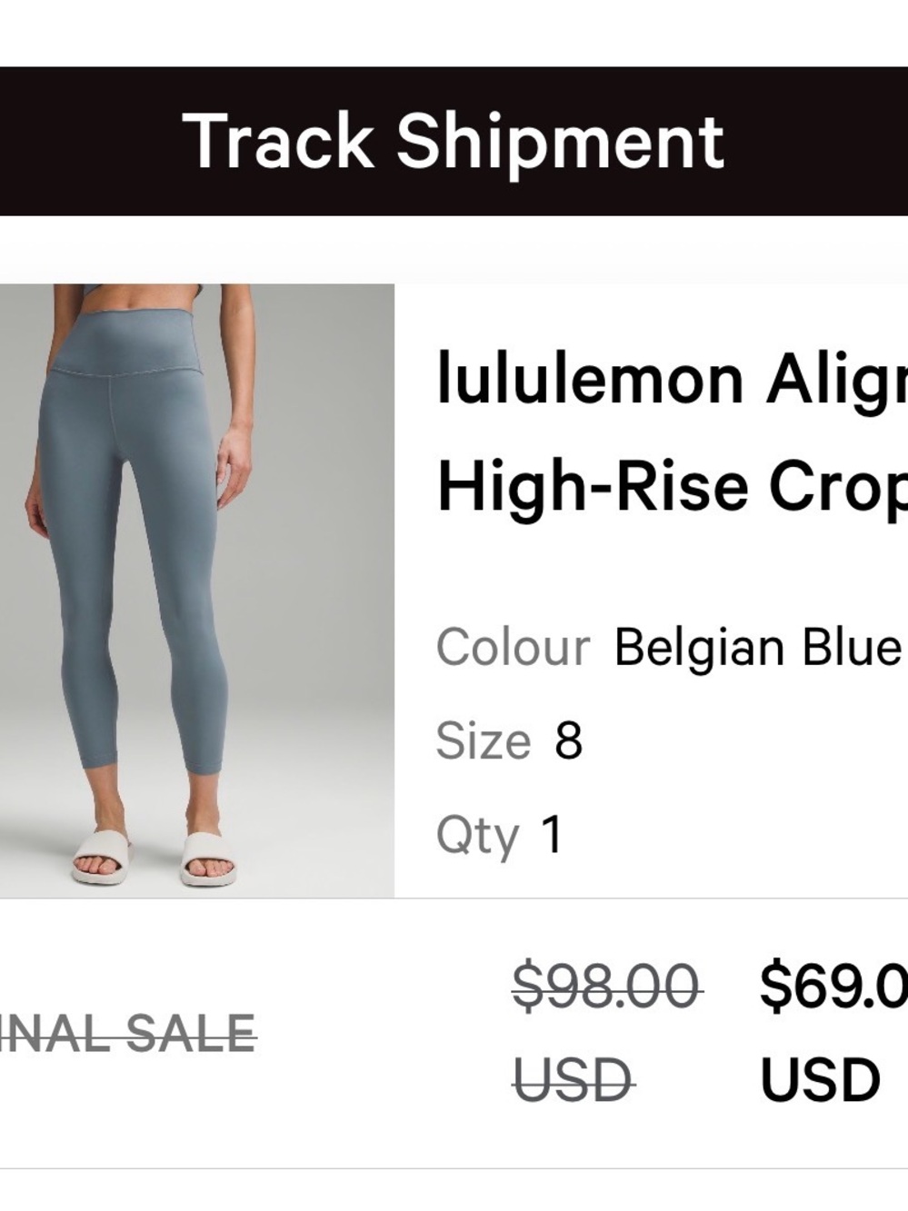 NWOT Lululemon Size 8 Align leggings - Picture 2 of 4